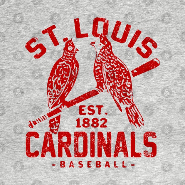 St. Louis Cardinals Old Birds 2 by Buck Tee Originals by Buck Tee